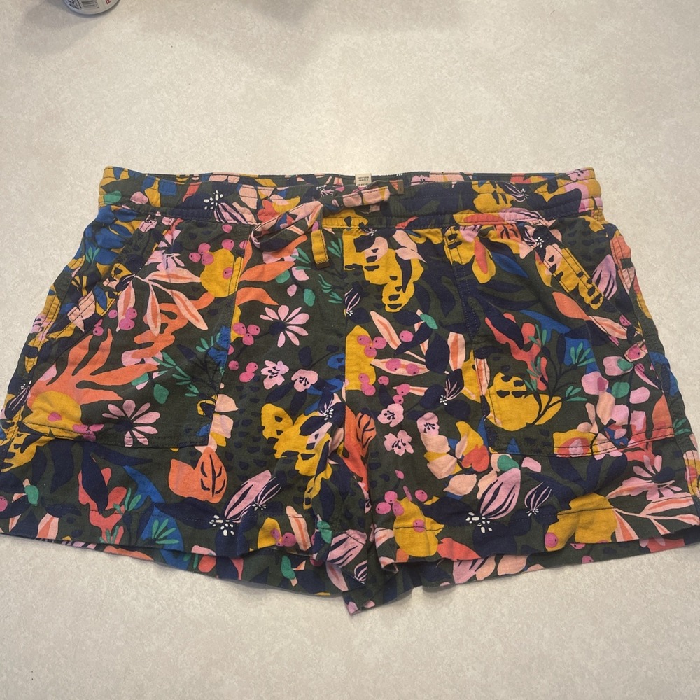 St Johns Bay Womens Floral Shorts Loose Fit XL EUC